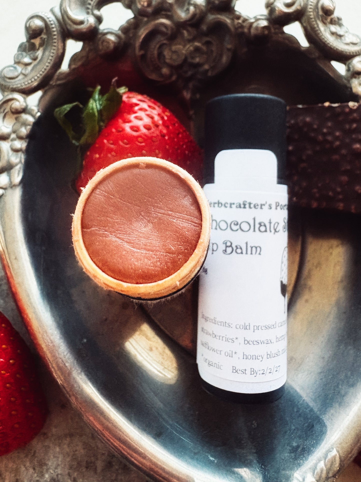 Chocolate Strawberry Lip Balm (Vegan)