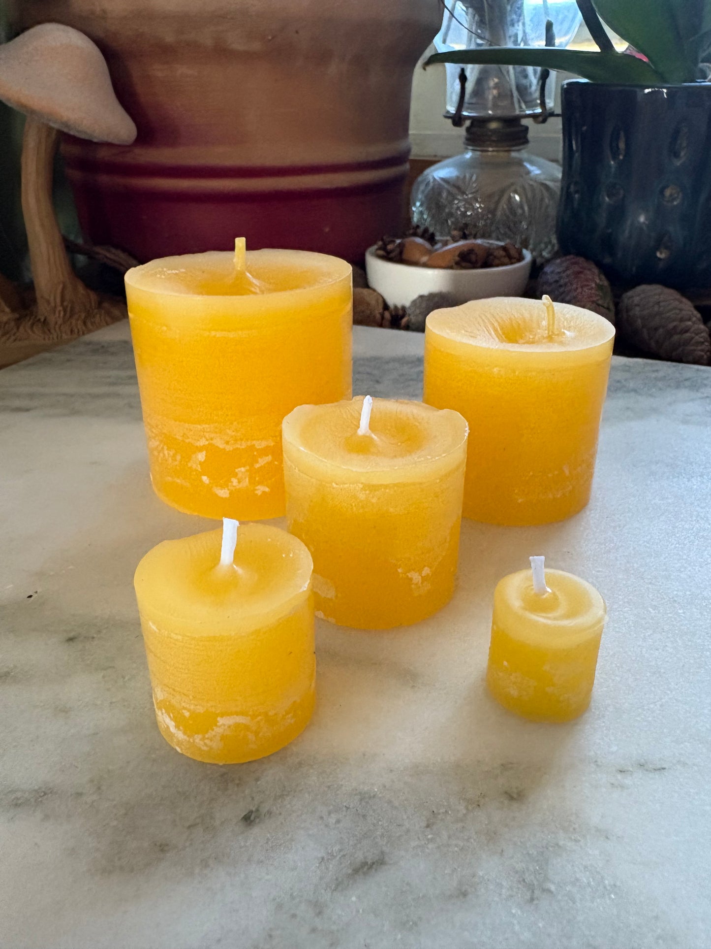 Beeswax Pillar Set